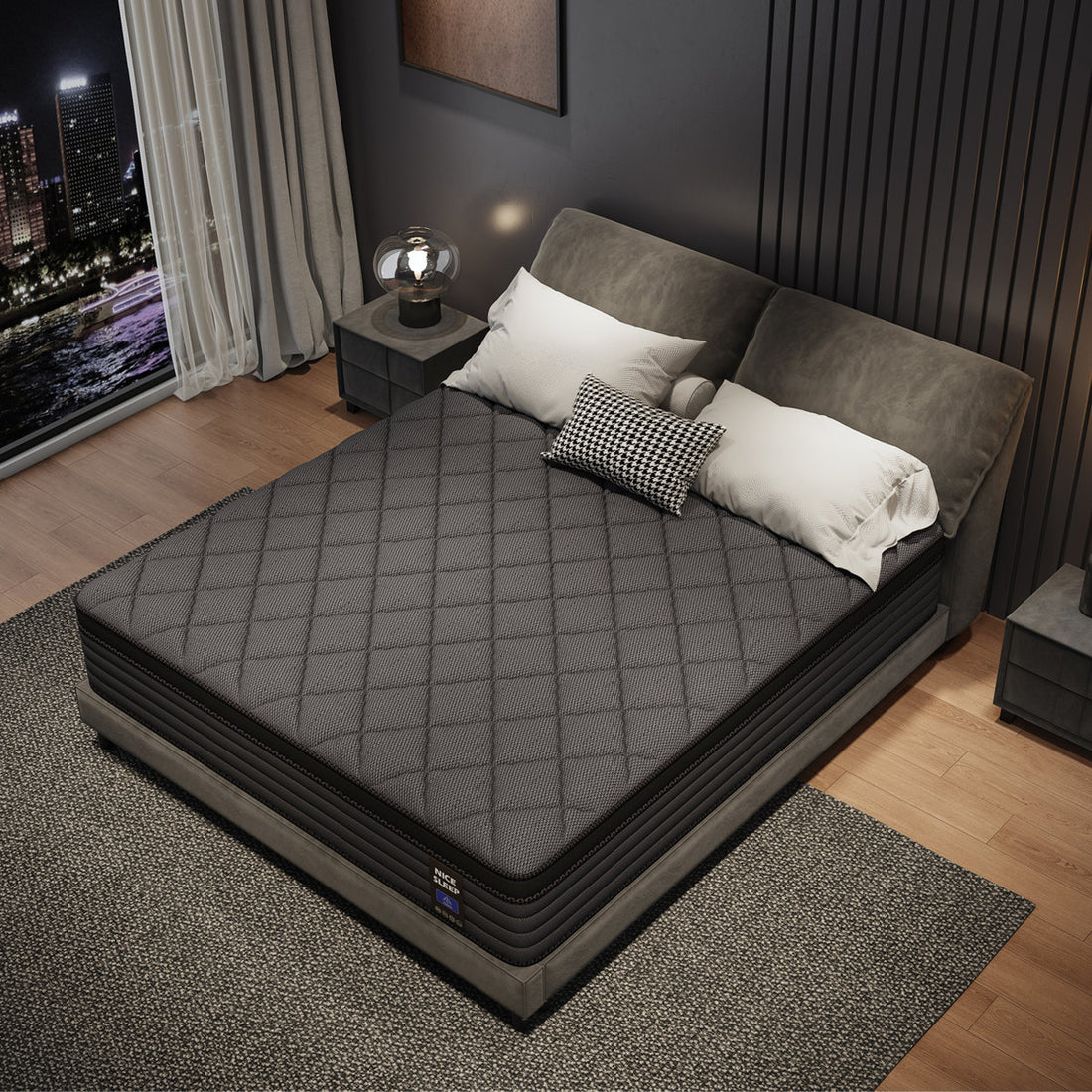 10"/12"/14"Gel Memory Foam Medium Hybrid Cooling Mattresses In A Box