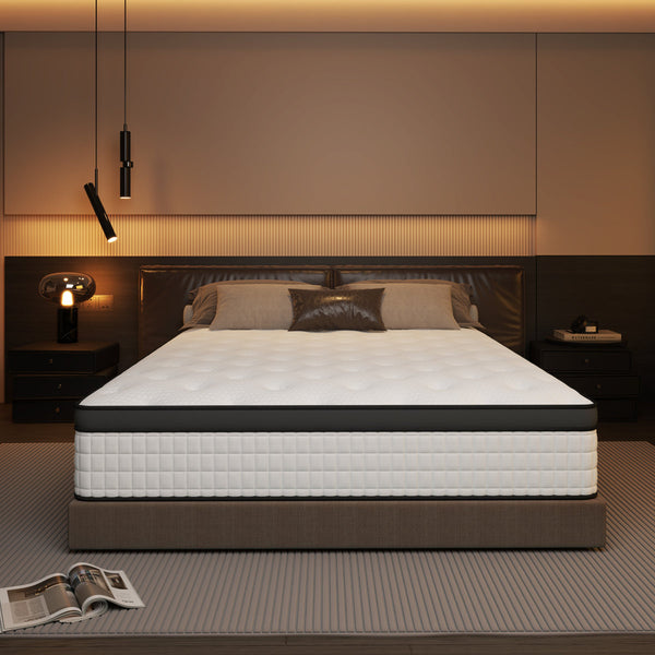 10"/12" Firm Hybrid Mattress Memory Foam with Pocket Spring Mattress In A Box