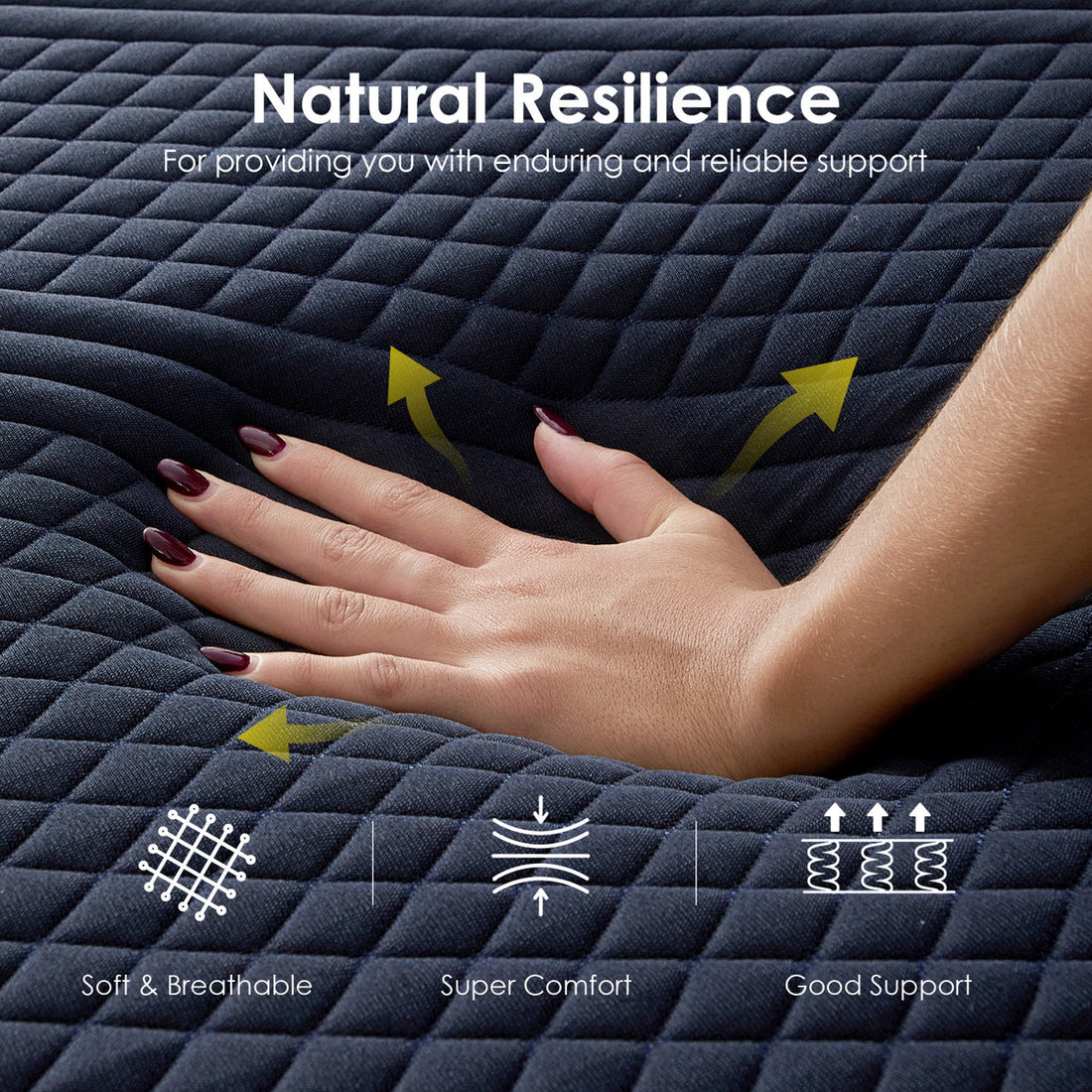 10" Mattress Queen Size, Medium Cooling Gel Memory Foam Mattress In a Box
