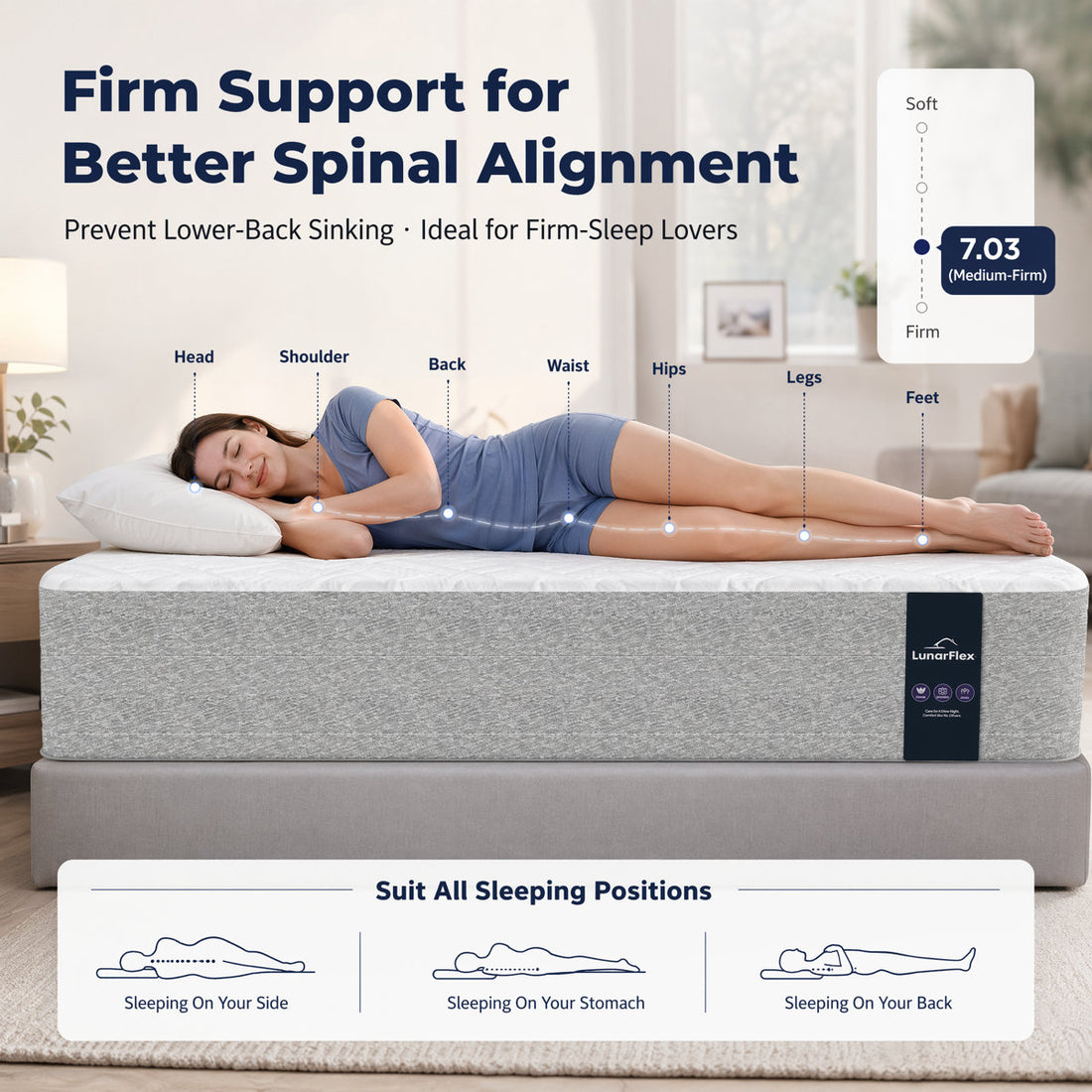 10" Medium Firm Gel Memory Foam Hybrid Pocket Coil Mattress in a Box with CertiPUR-US & OEKO-TEX® Certified