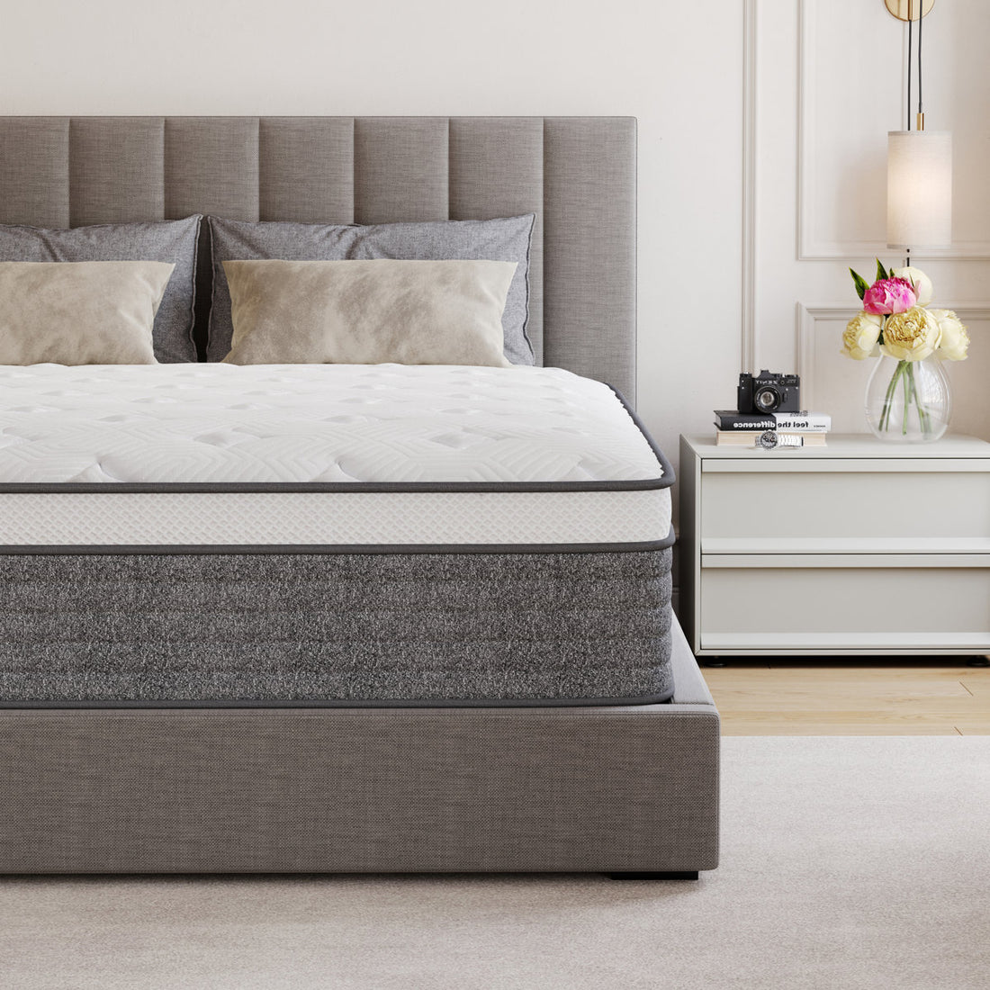 10" Medium Hybrid Mattress with Motion Isolation, Reinforced Edge Support