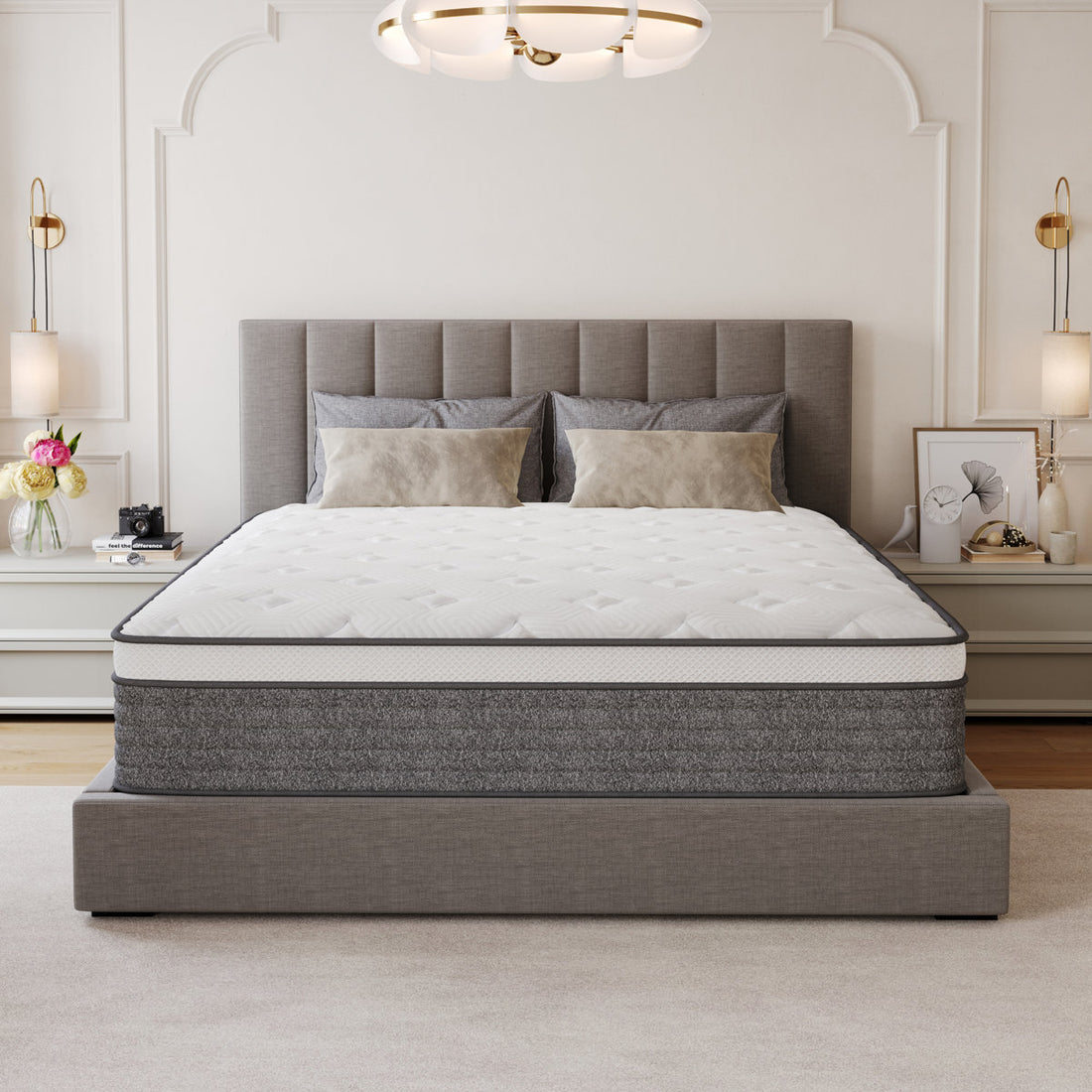 10" Medium Hybrid Mattress with Motion Isolation, Reinforced Edge Support