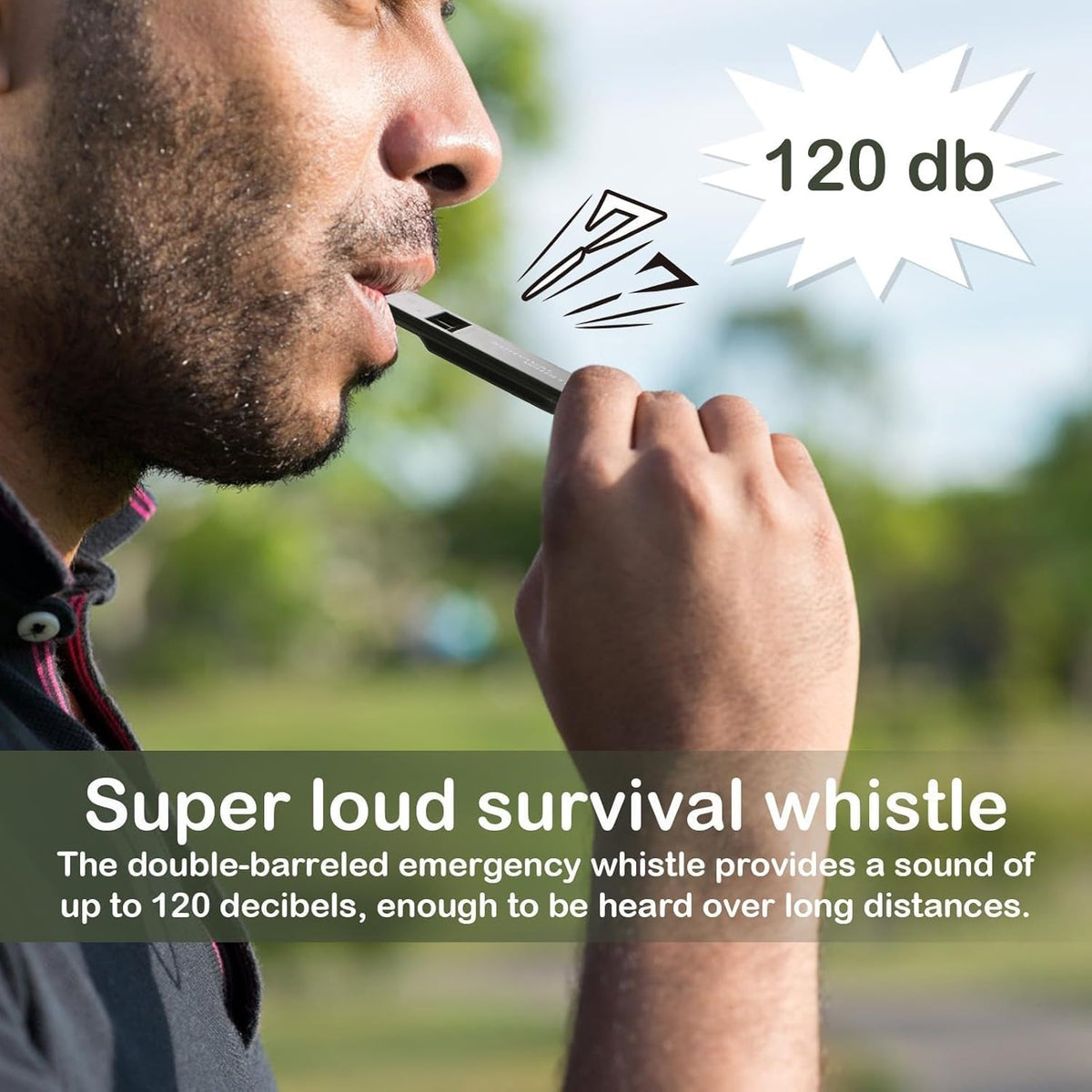 4pcs emergency survival whistle loud   triple tube