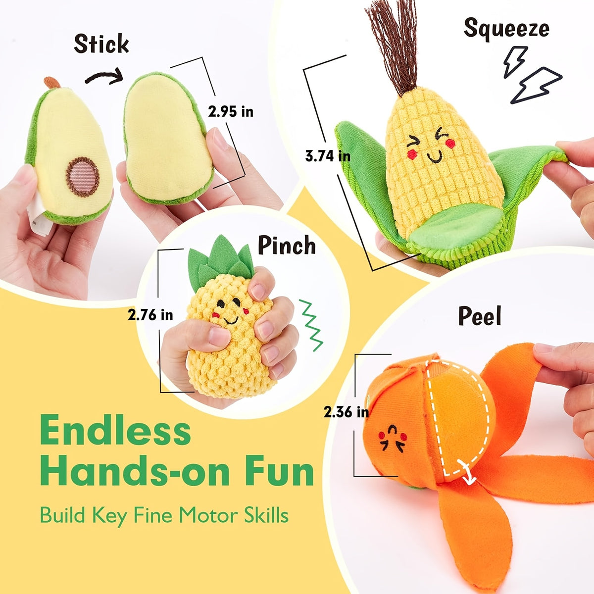 color sorting toys 6 12 months 16pcs fruit