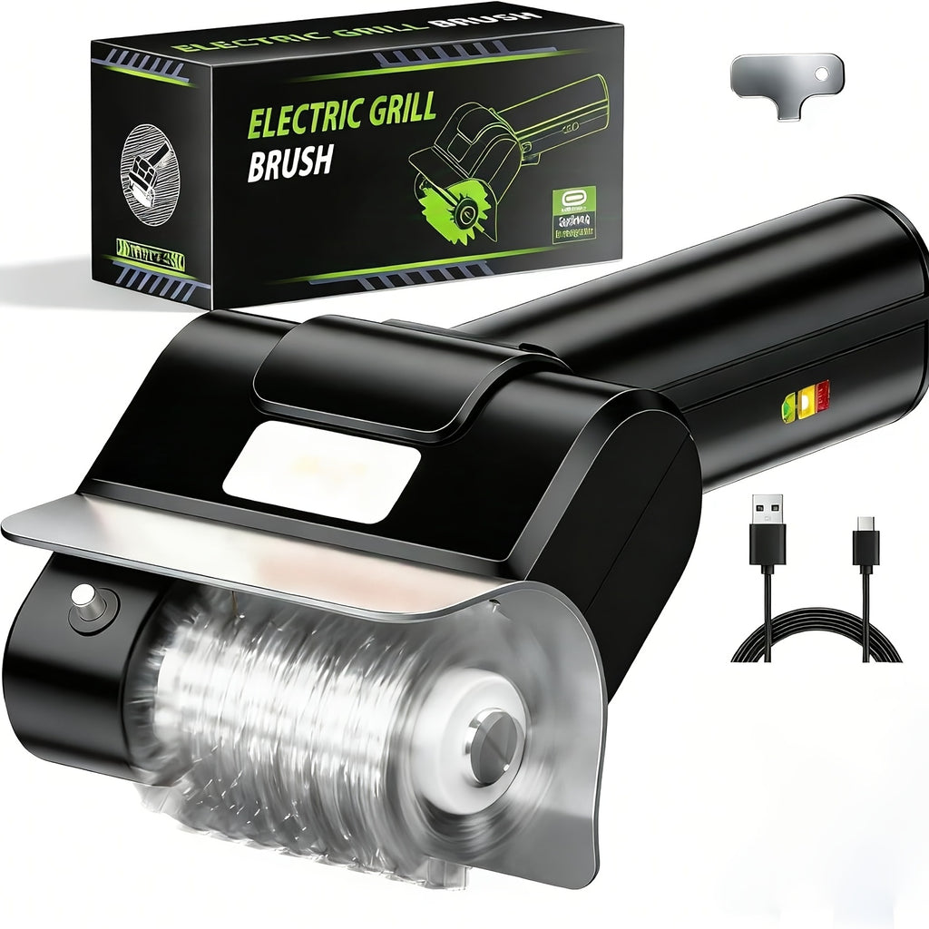 cordless electric grill brush 800 rpm rotating grill cleaner