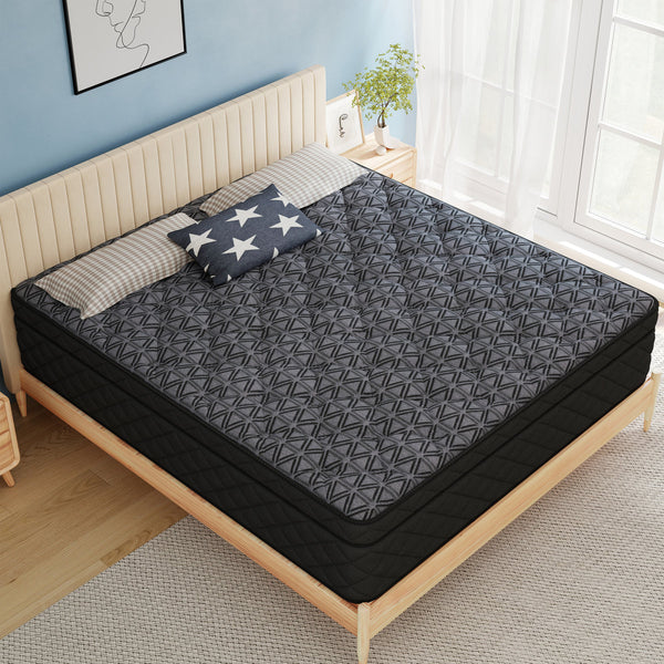 12"/14" Hybrid Medium Firm Mattress In A Box,Memory Foam & Pocket Springs For Motion Isolation,Pressure Relief