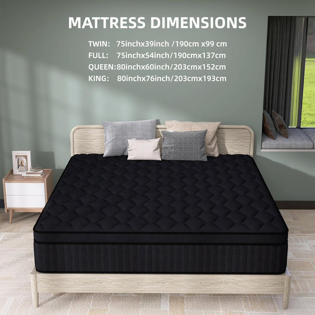 12"/14" Medium Memory Foam Pocket Spring Hybrid Mattress
