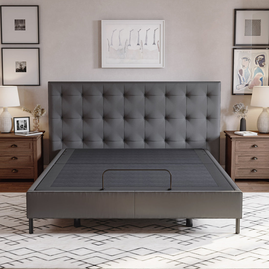12" Adjustable Bed with Massage, Wireless Remote, and Underbed Lighting