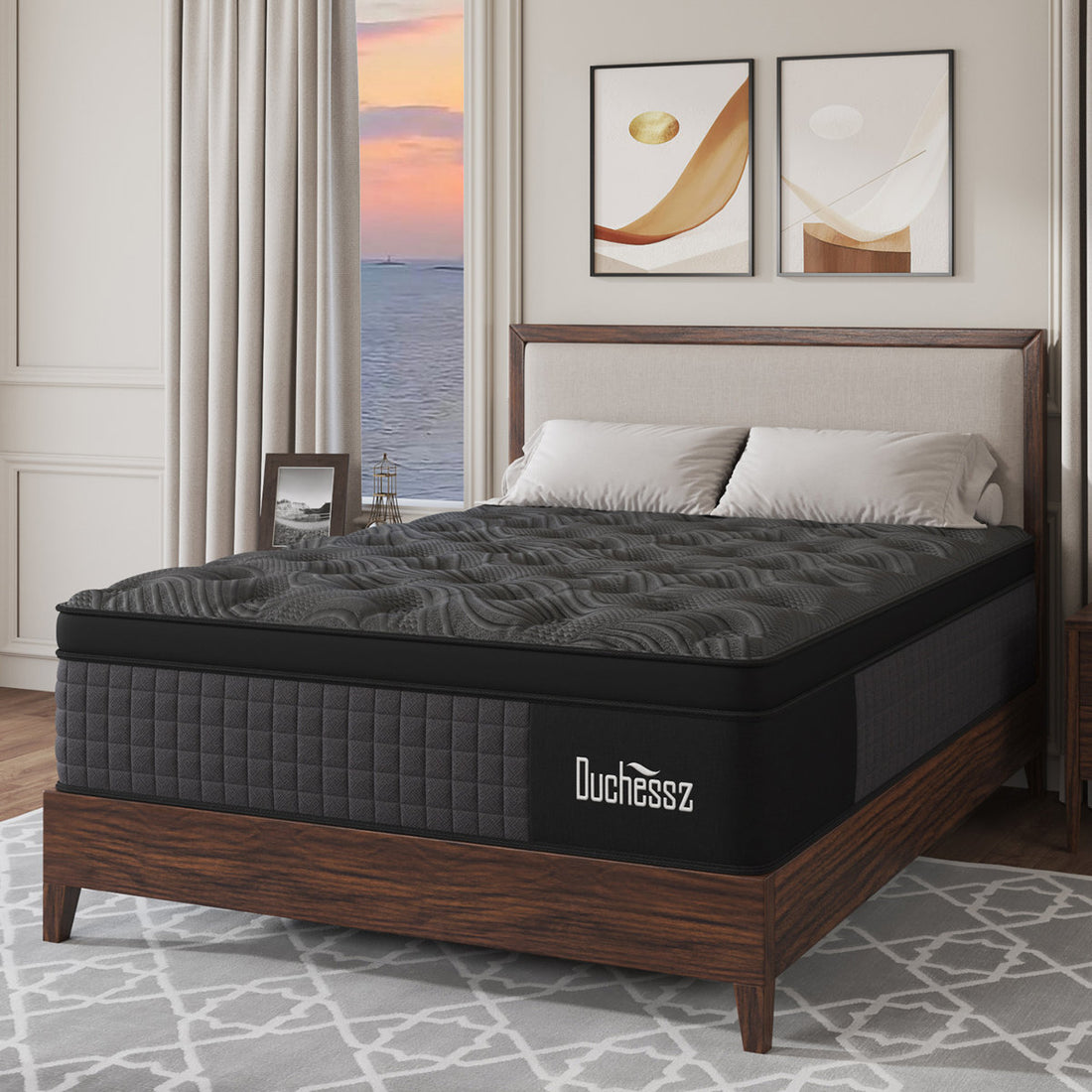 12''/14'' Twin Full Queen King Medium Firm Hybrid Mattress with Cooling Gel Memory Foam, Pocket Spring Support, Mattress in a Box