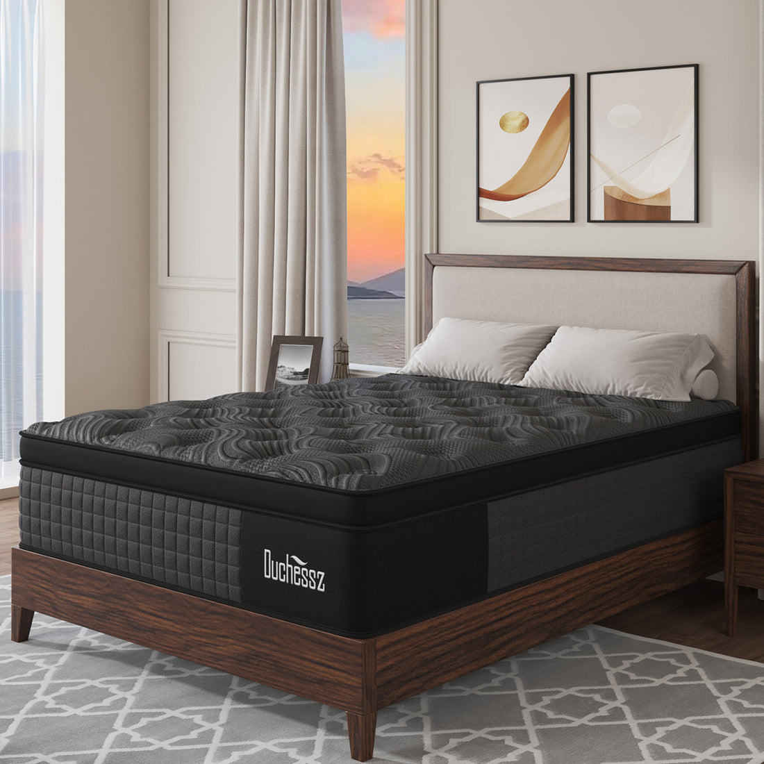 12''/14'' Twin Full Queen King Medium Firm Hybrid Mattress with Cooling Gel Memory Foam, Pocket Spring Support, Mattress in a Box