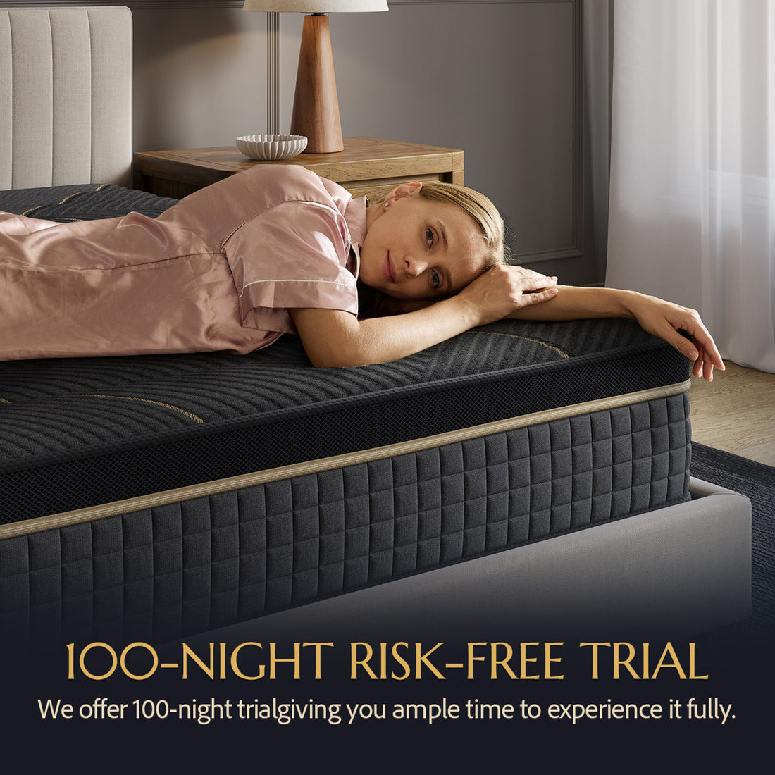 12'' Gentle Comfort Hybrid Mattress – Extra Lumbar & Hip Support, Pain Relief | 365-Night Trial, Fiberglass-Free Bed in a Box, Odorless, CertiPUR-US Certified