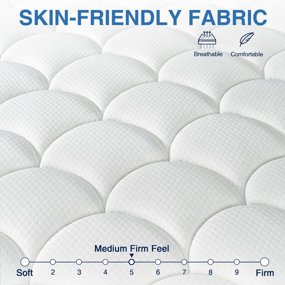 12'' Queen Size Medium Cooling Gel Memory Foam Hybrid Mattresses In A Box With Certipur-US