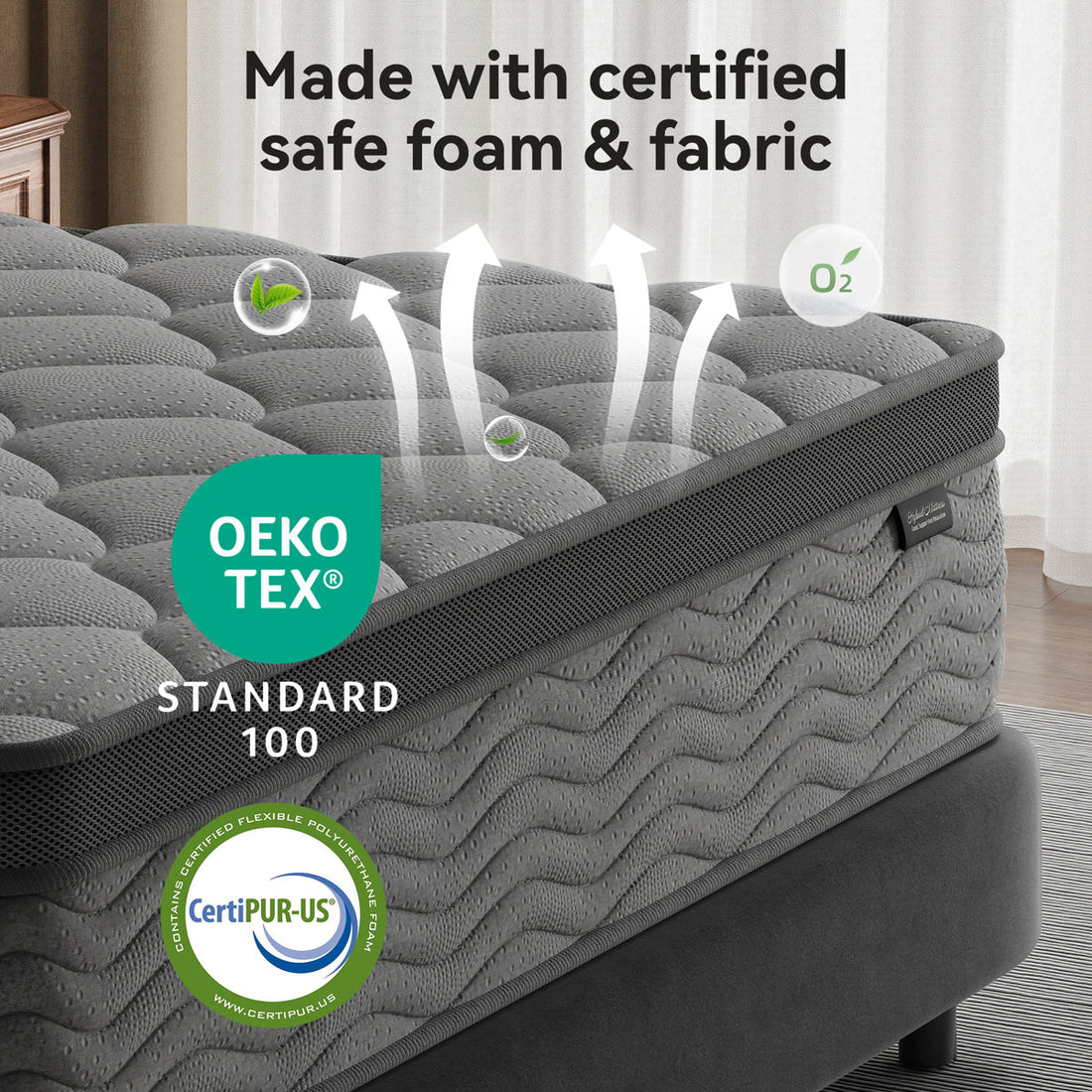 12” Medium Hybrid Mattress Pocket Spring With Memory Foam