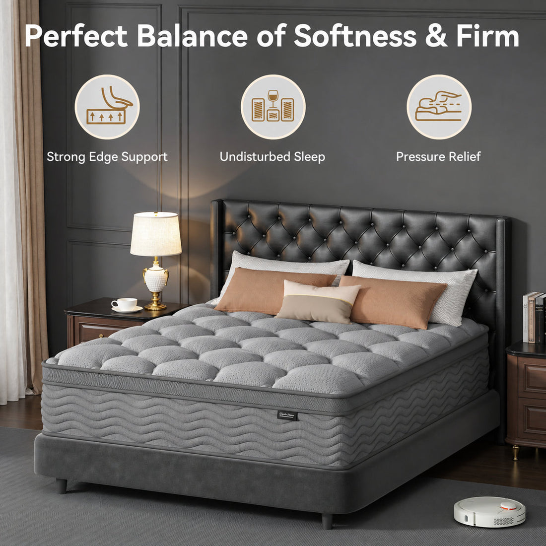 12” Medium Hybrid Mattress Pocket Spring With Memory Foam