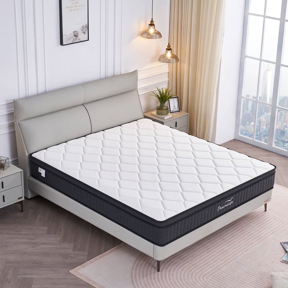 12 Inch Medium Firm Hybrid Pocket Coil Full Mattress,Edge Support & Motion Isolation