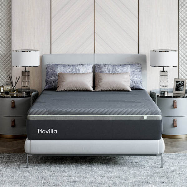 12 Inch Queen Size Mattress, Medium AiryFlow™ Cooling Gel Memory Foam Mattress,Ice Silk Fabric,Green Tea-Infused