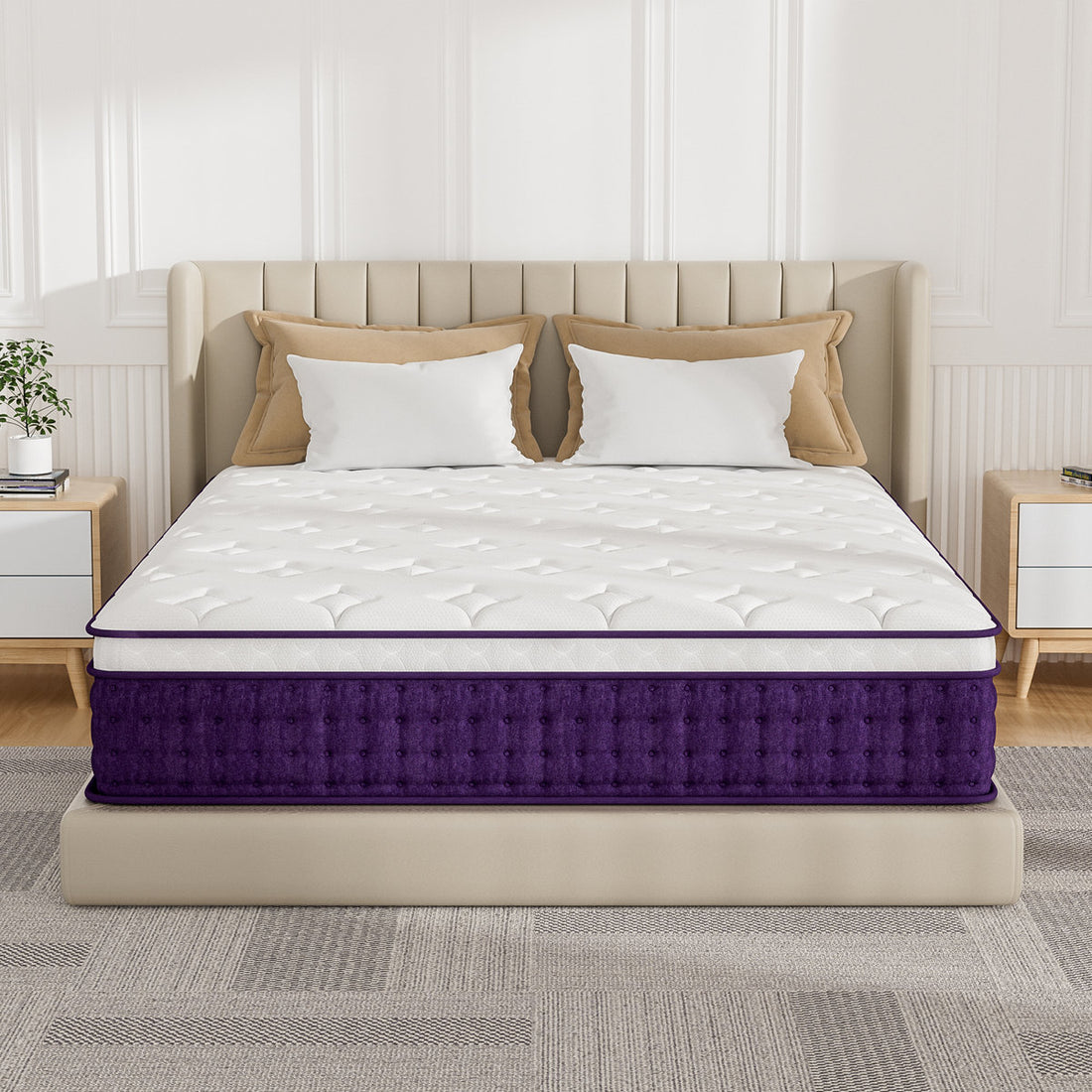 12 Inch Queen Size Mattress, Soft Gel Memory Foam Mattress, Cloud-like Comfort & Pressure Relief