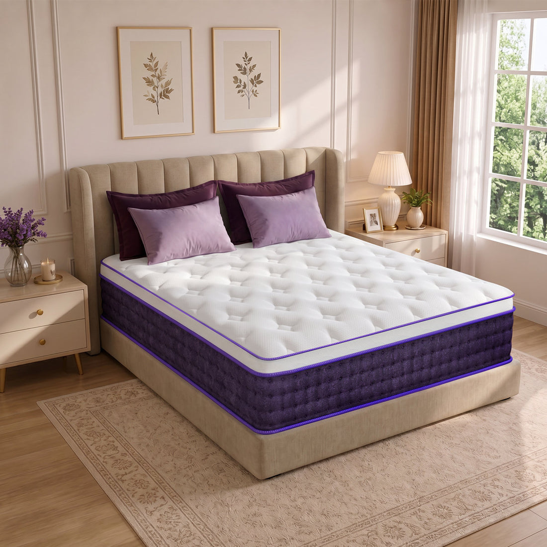 12 Inch Queen Soft Gel Memory Foam Hybrid Mattress, Cloud-Like Body Contouring, Pressure Point Relief, Fiberglass-Free, CertiPUR-US & OEKO-TEX Certified