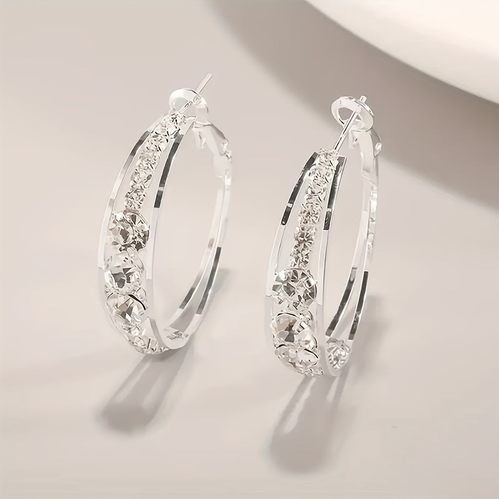elegant hollow round womens earrings minimalist fashionable