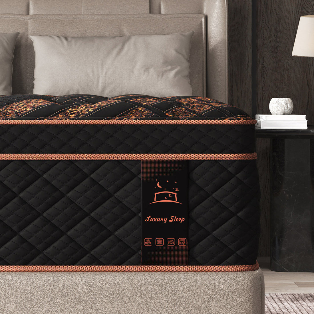 14-Inch Medium-Firm Hybrid Mattress with Gel Memory Foam & Pocket Coils, Mattress in a Box