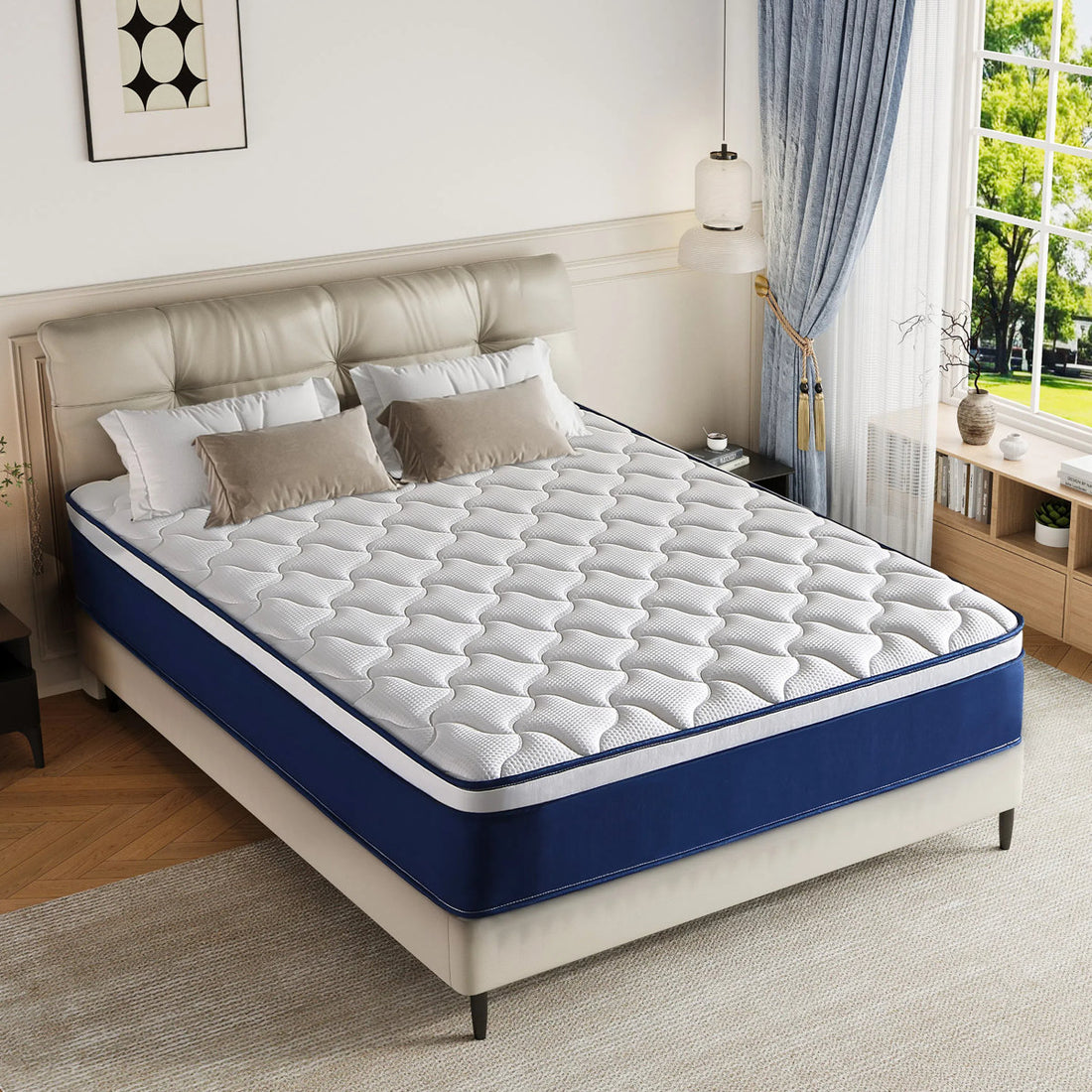 14" King Size Hybrid Mattress Medium Plush Cooling Gel Memory Foam CertiPUR US Certified