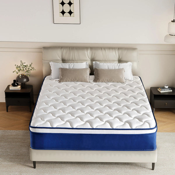 14" King Size Hybrid Mattress Medium Plush Cooling Gel Memory Foam CertiPUR US Certified
