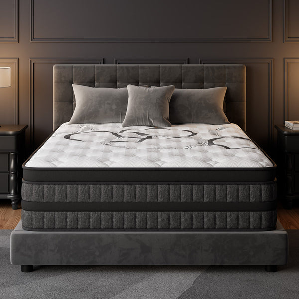 14" Medium Firm Euro Top Hybrid Mattress with Multi-layer Gel Memory Foam,Enhanced Pocket Springs for Motion Isolation & Pressure Relief