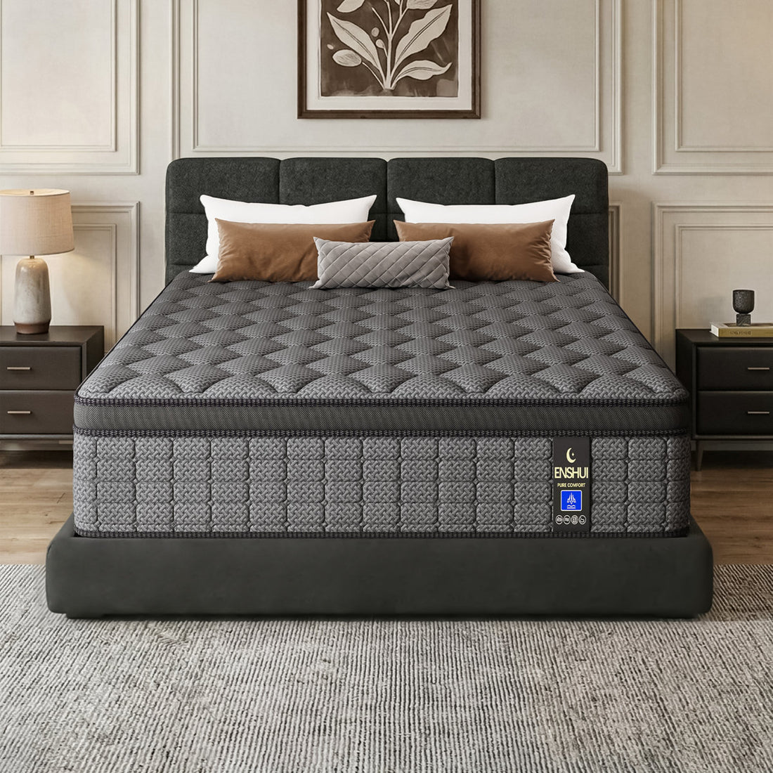 14" Medium Firm Hybrid Mattress - Gel Memory Foam & Pocket Spring, High-Airflow Cooling Design