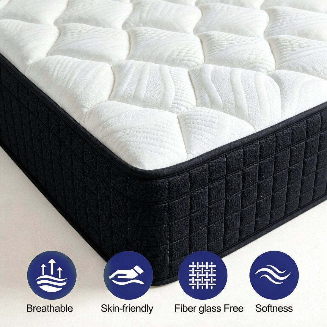 14 Inch Memory Foam Hybrid Mattress Pocket Spring Medium Firm Euro Top For Motion Isolation Pressure Relief Edge Support Certipur-us