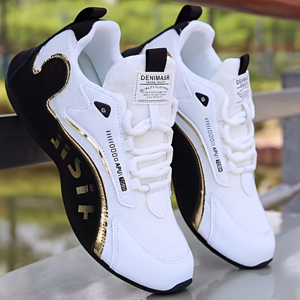 1 pair mens casual sports shoes round toe low