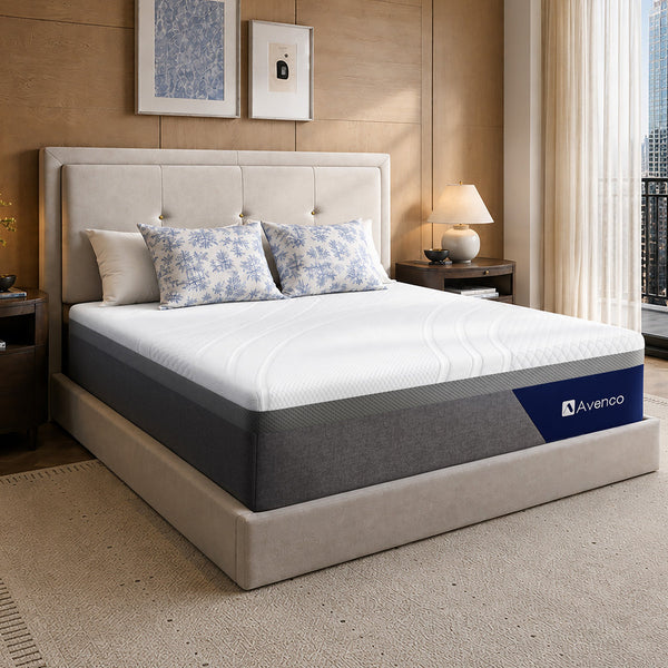 16" King Charcoal Cooling Gel Memory Foam Mattress,Medium Support with Removable Cover