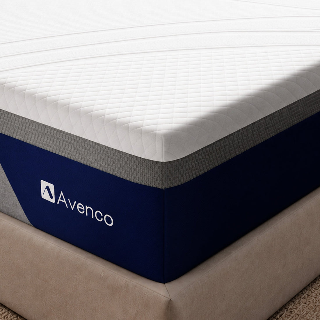 16" King Charcoal Cooling Gel Memory Foam Mattress,Medium Support with Removable Cover