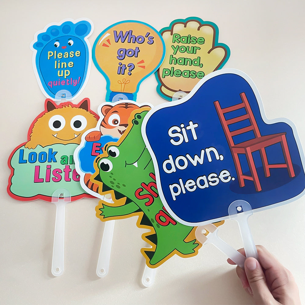 8pcs   cartoon class sign teacher