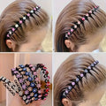 4pcs womens hair tie hair rope inlaid rhinestones beaded