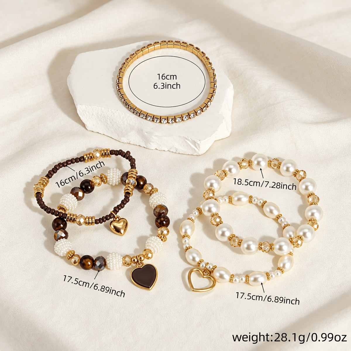 5pcs bracelet   pearl handmade beading bohemian fashion