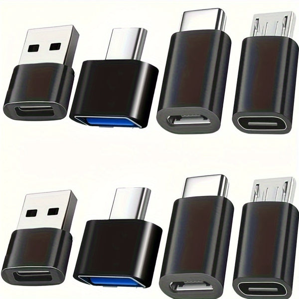 set 8 usb usb c   4 dual orientation usb 2 0 micro