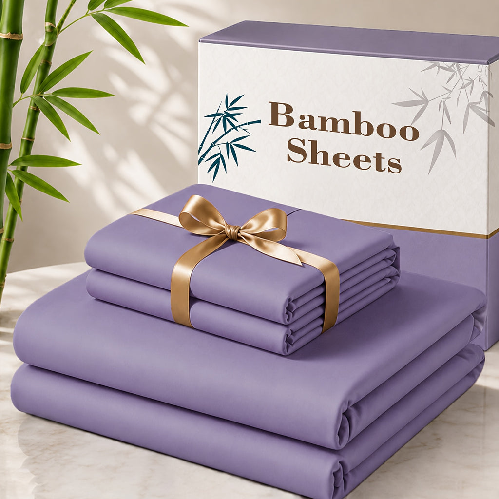 3 4pcs cooling bamboo bed sheet set 3000 tc extra deep