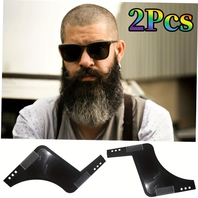 set 2 mens beard styling templates 2025 edition precise
