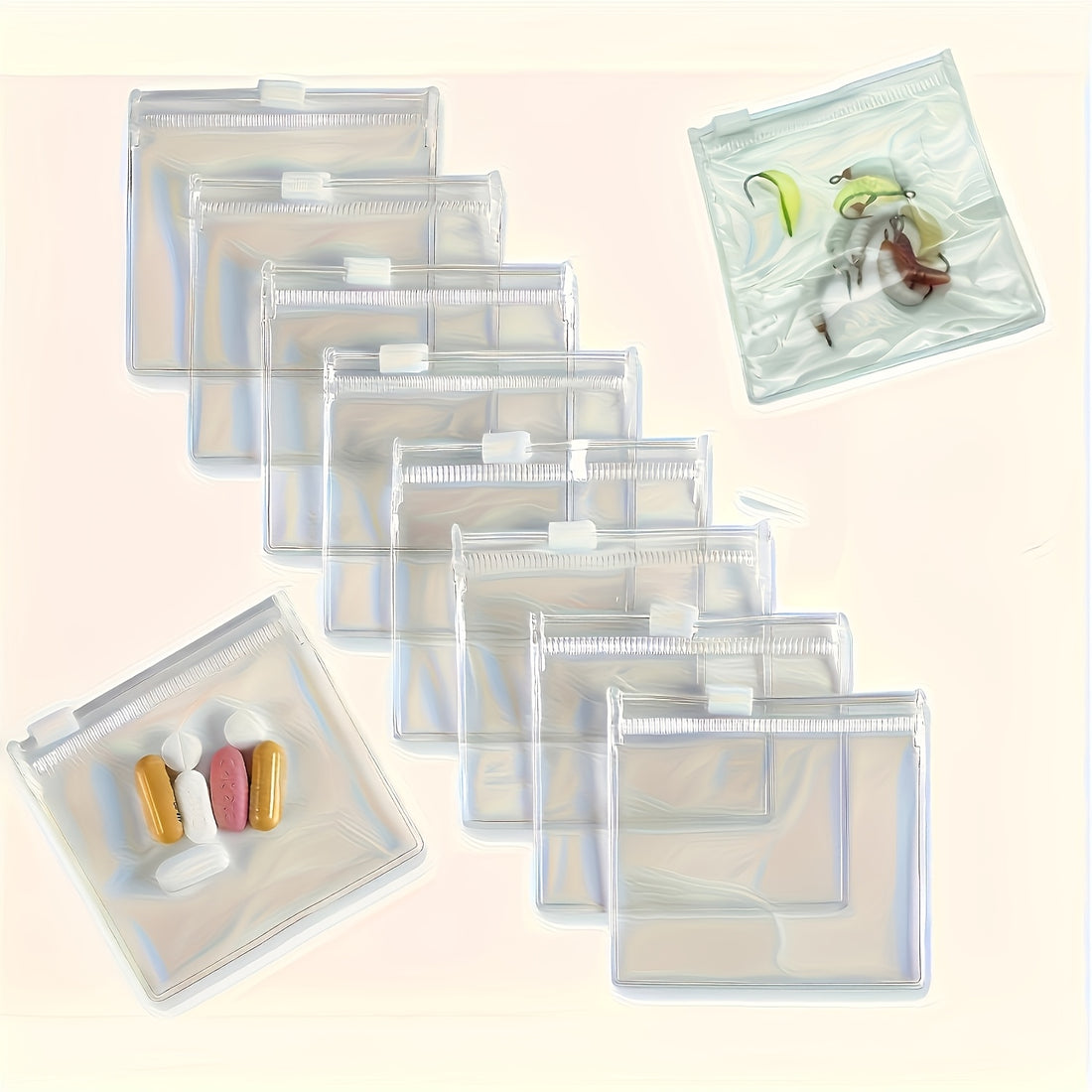 10pcs medicine storage bag set portable travel medicine