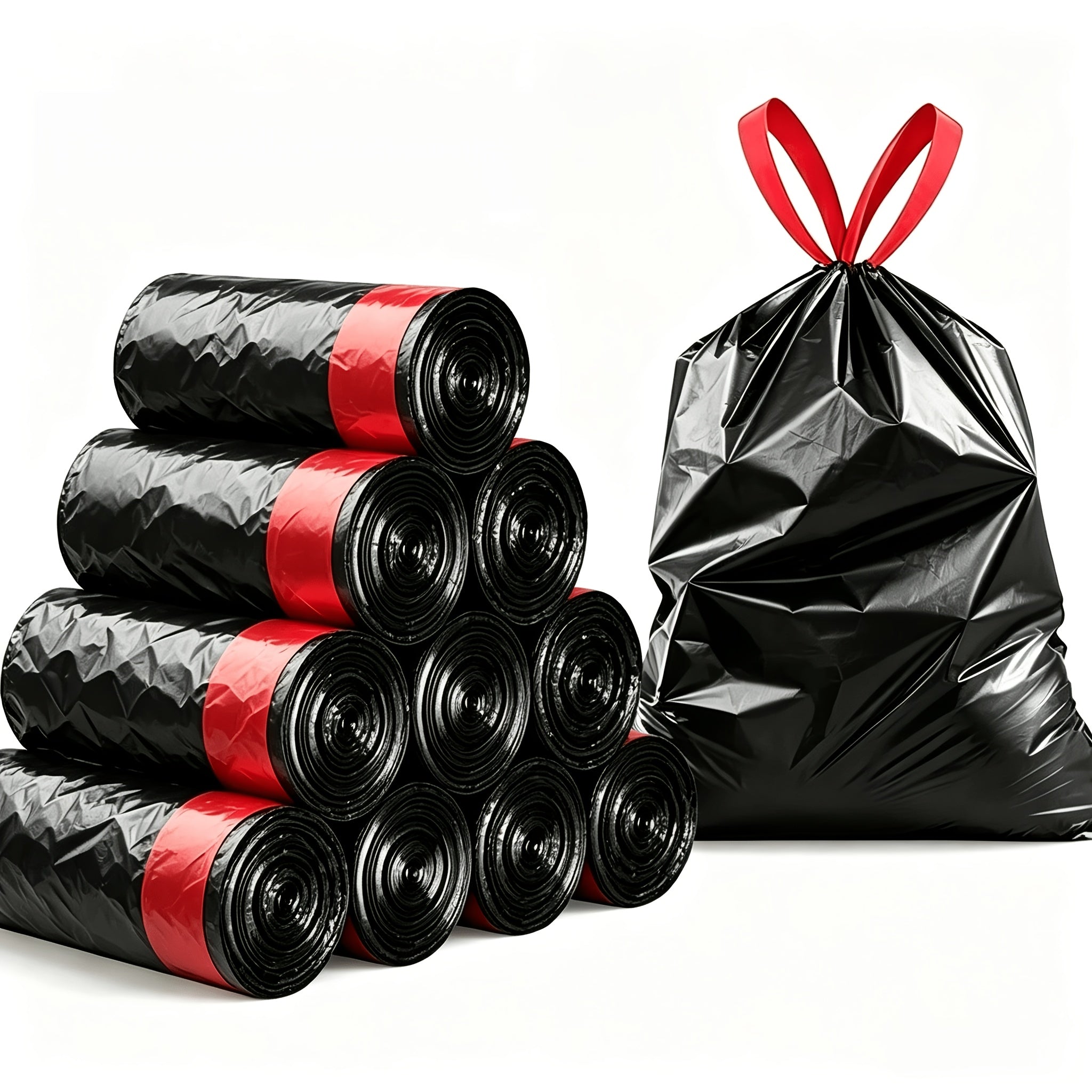 thickened leak proof odor proof drawstring garbage bags tear