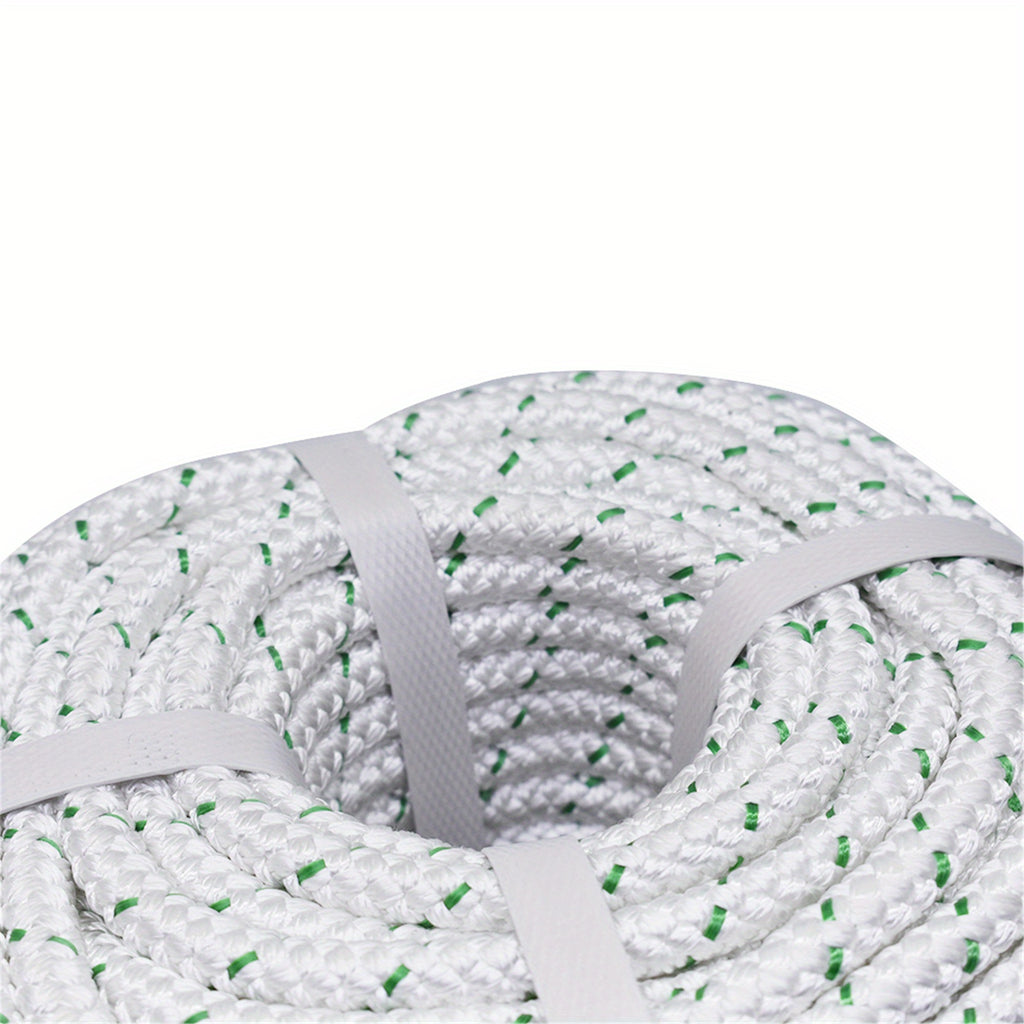 200ft white green polyester fiber rope 3 8 inch double