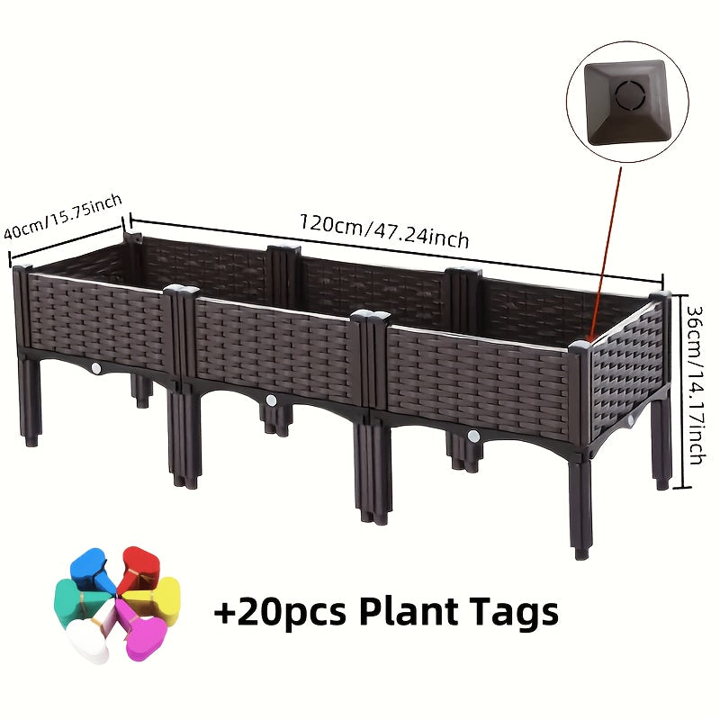 2 3pcs raised garden bed legs elevated plastic planter box