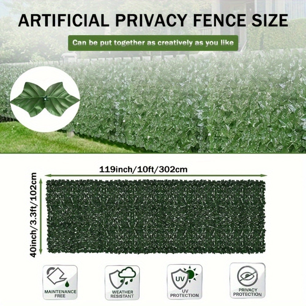 realistic artificial ivy privacy fence 119 x 40 perfect