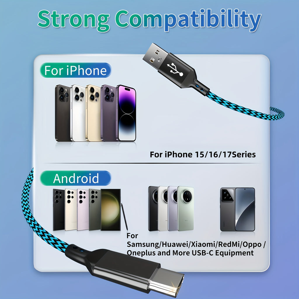 type c charger fast charging usb type c cable braided super