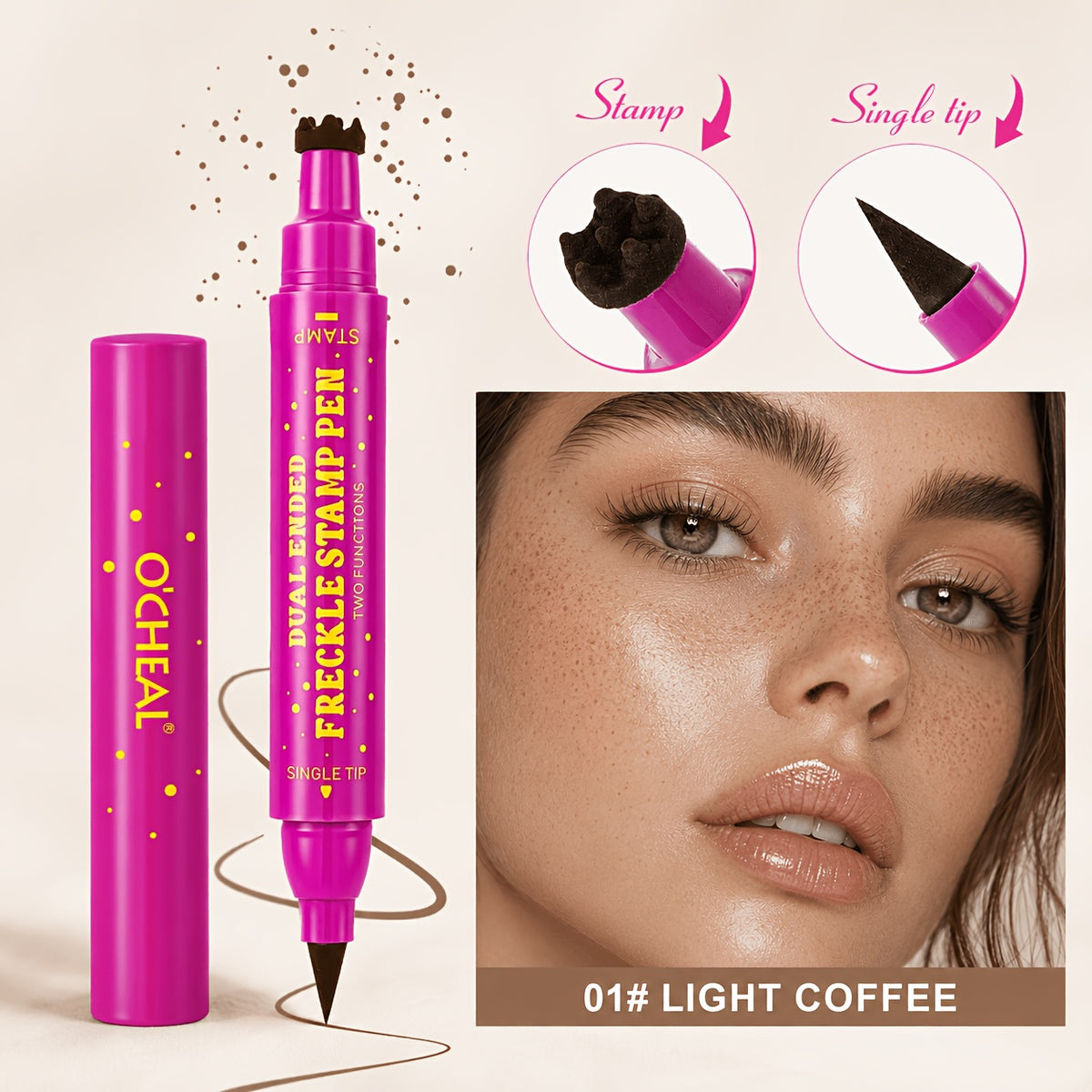 double headed freckle stamp eyeliner pen long lasting
