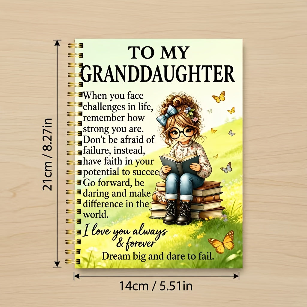 blank page notebook granddaughter spiral notebook elegant
