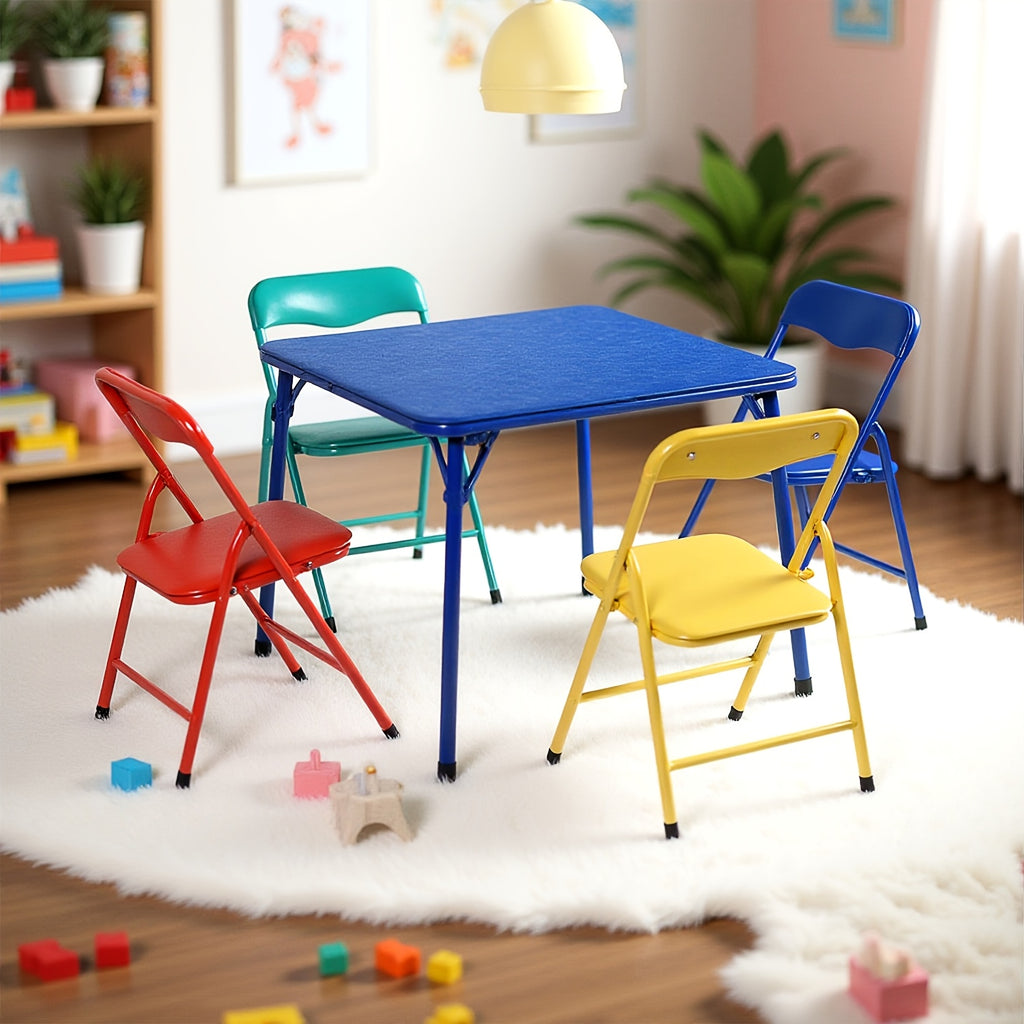 colorful folding table chair set lightweight compact easy