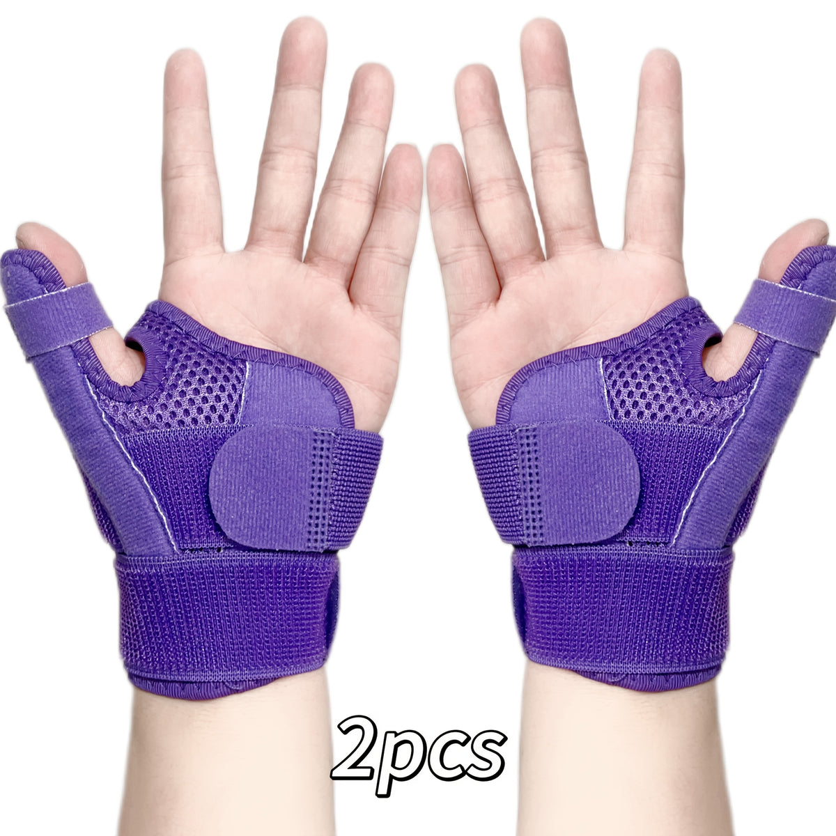 2pcs adjustable thumb wrist support braces breathable fabric