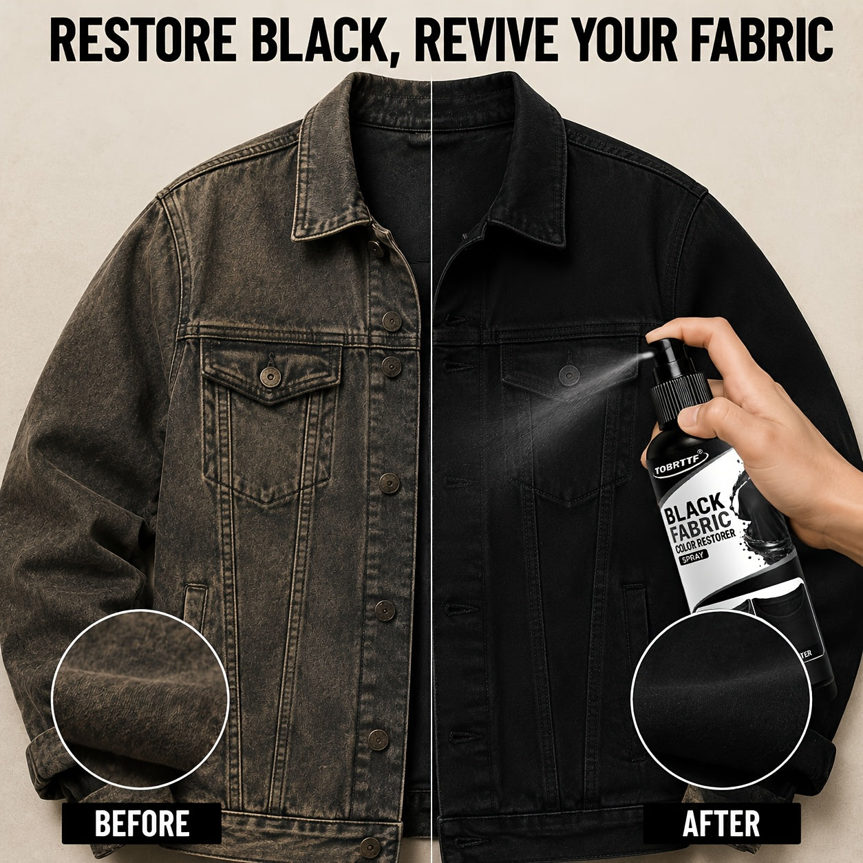 100ml black fabric color correction spray instant fade