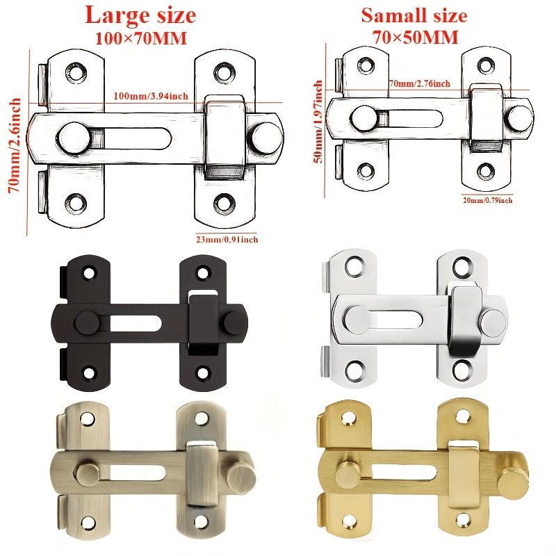 1pc stainless steel barn door locks 180 flip sliding
